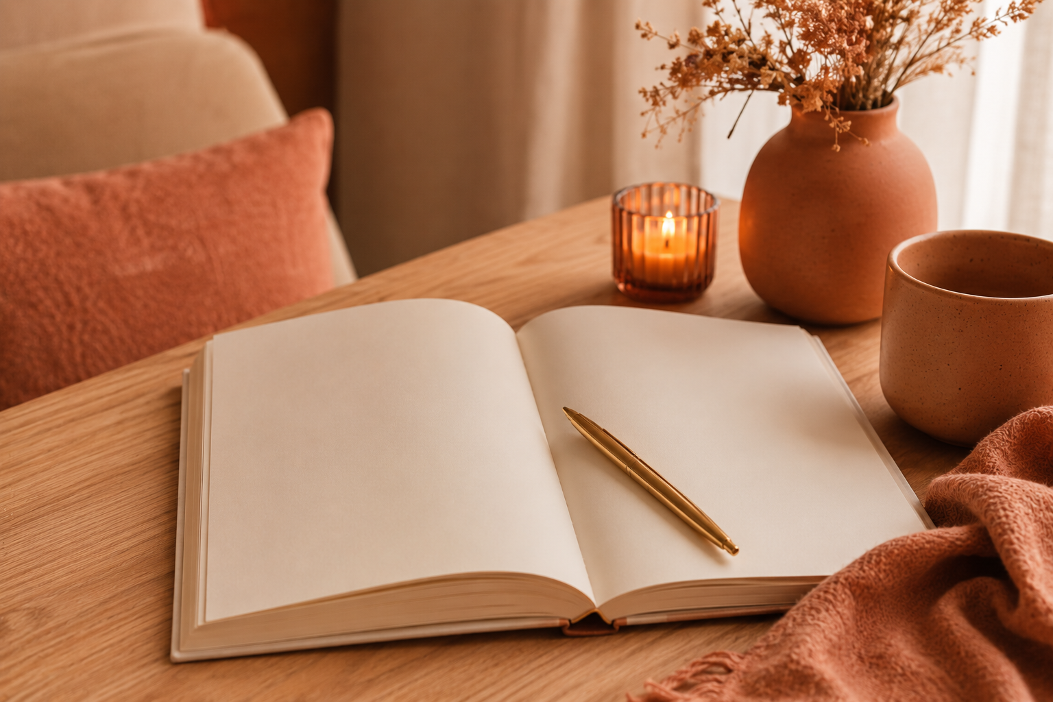 photographie d'un carnet posé sur une table